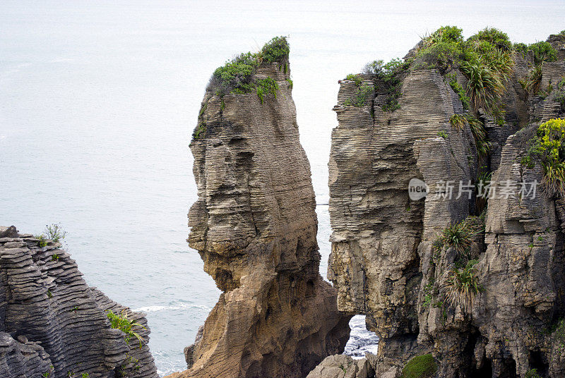 煎饼岩，Punakaiki，西海岸，新西兰