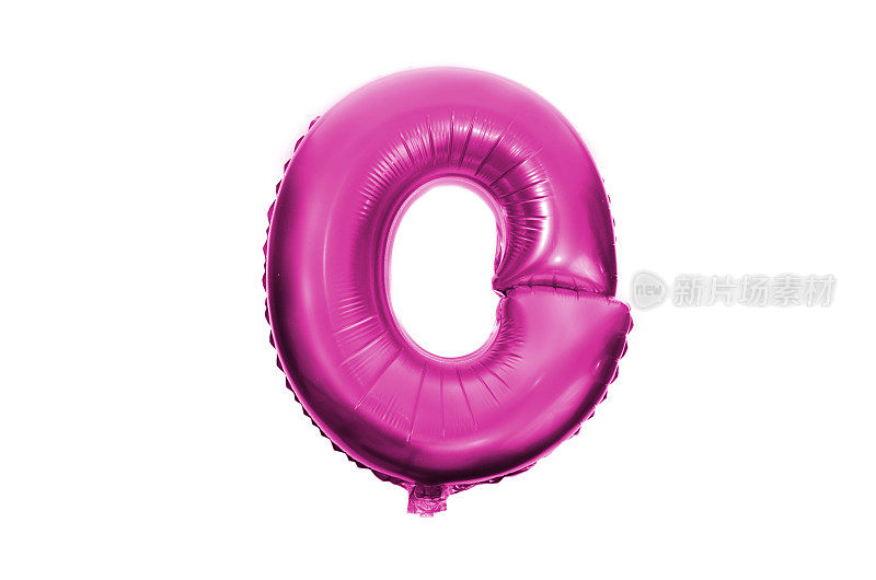 用粉色氦气球写的字母O