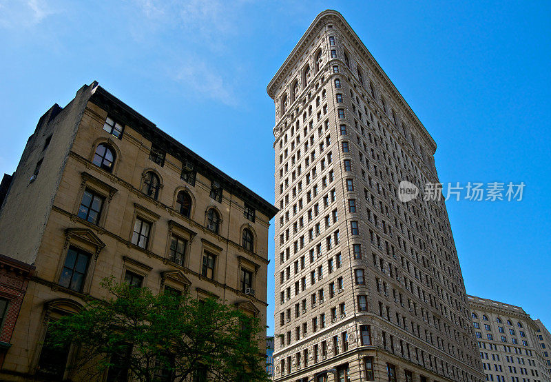 熨斗大厦城市景观，曼哈顿，纽约市