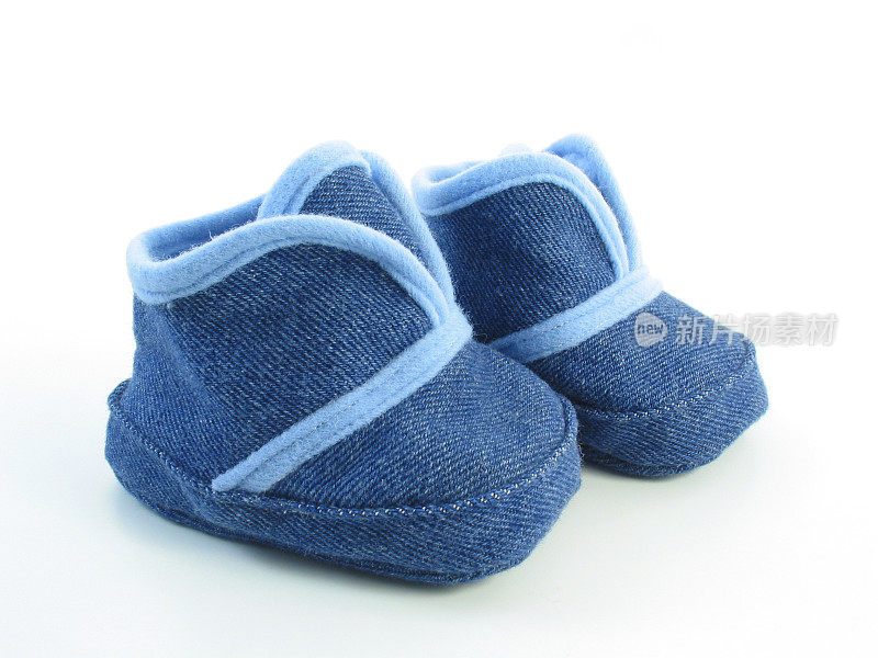 蓝色的婴儿鞋