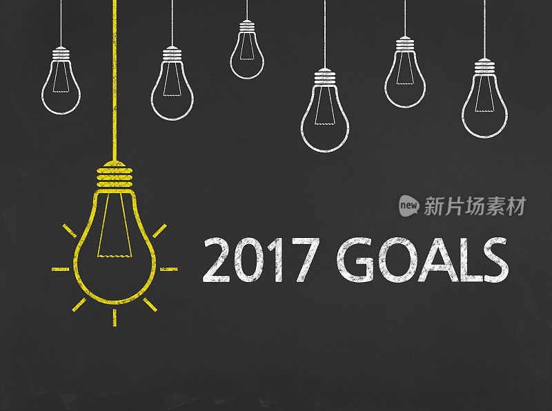 2017年目标-商业黑板背景