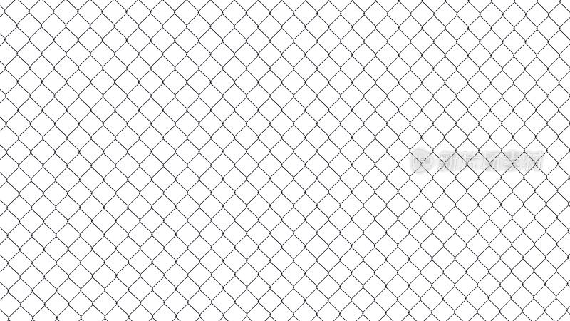 铁丝栅栏孤立在白色背景上