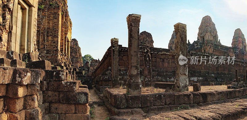 柬埔寨prerup神庙的墙壁
