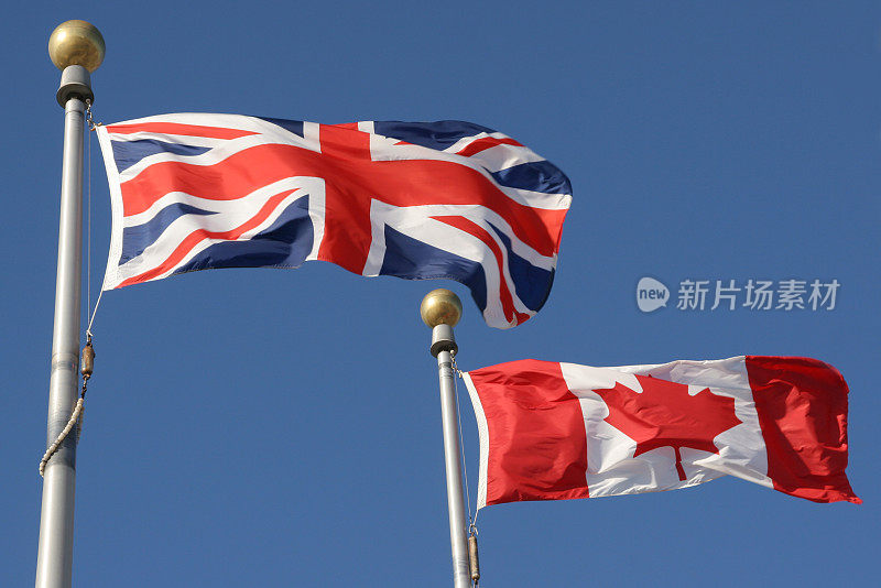 英国和加拿大国旗