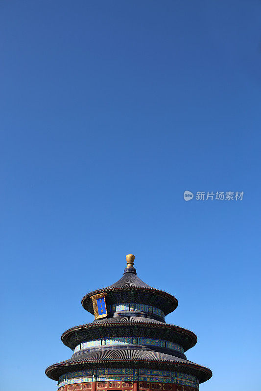 中国北京的天坛，古代祭祀庙景色