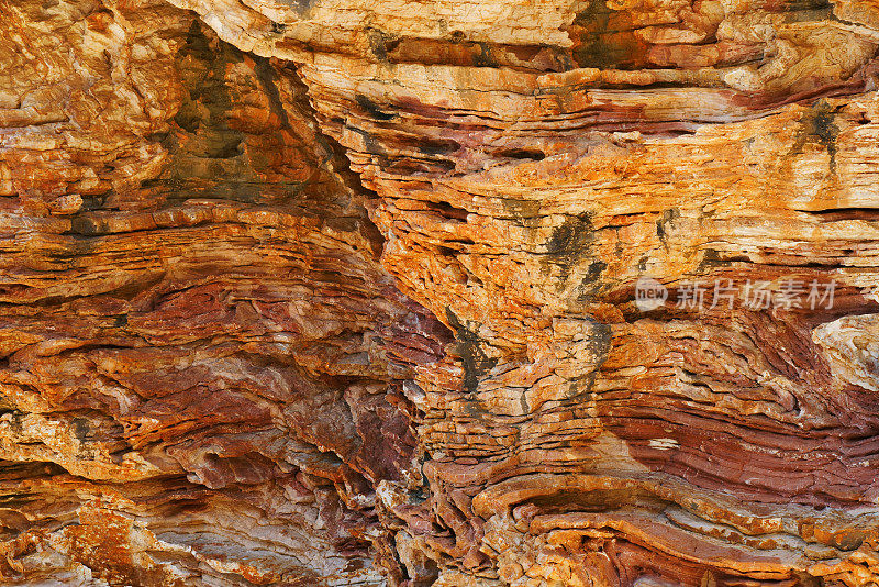 天然深褐色岩石表面纹理背景