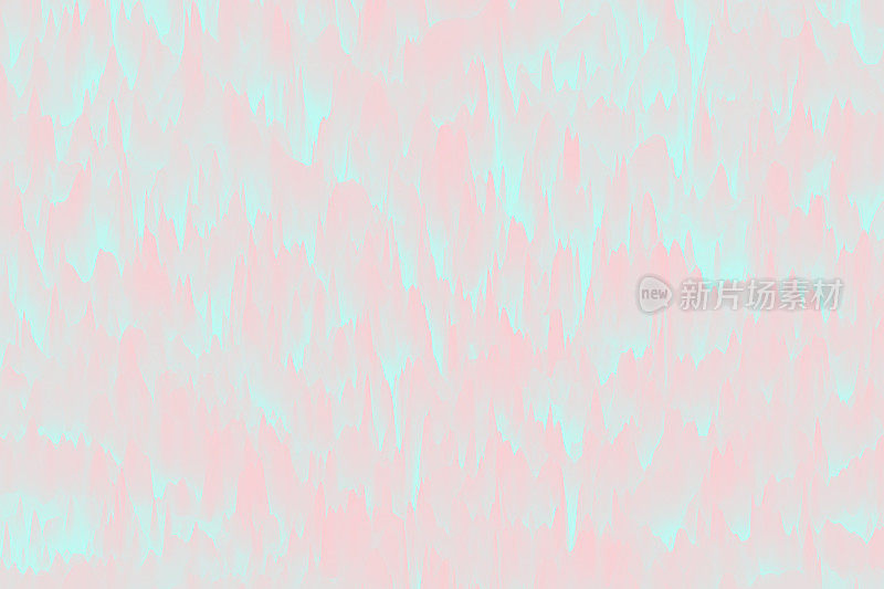视错觉抽象。冰柱-山脉，钟乳石-石笋。粉彩珊瑚千禧粉蓝绿色薄荷Ombre春季背景
