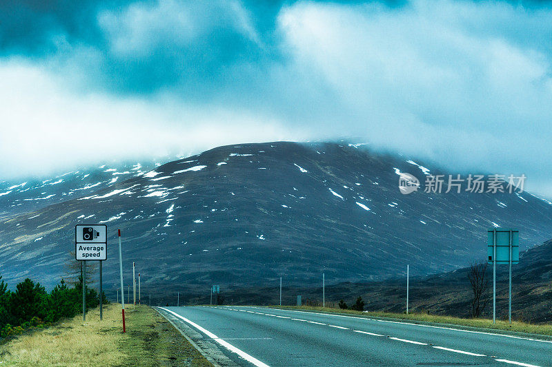 Dalwhinnie山景，A9，苏格兰高地，英国