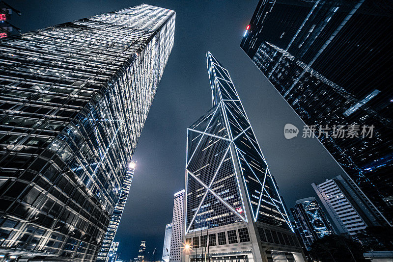 观赏香港市区夜景