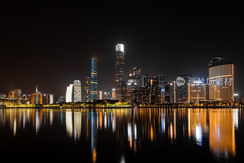 中国广州的城市夜景