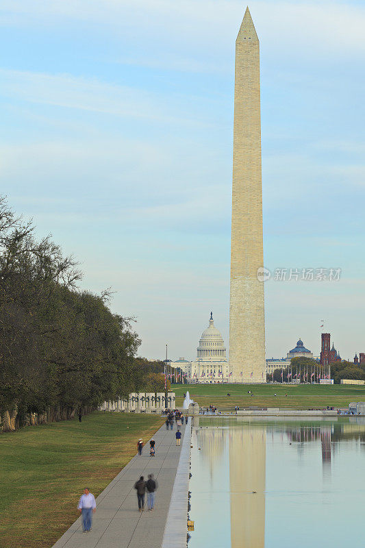 华盛顿纪念碑和美国国会大厦-华盛顿特区
