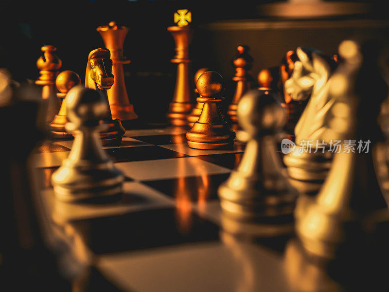 国际象棋棋盘游戏。战略构想概念业务未来图形图标。