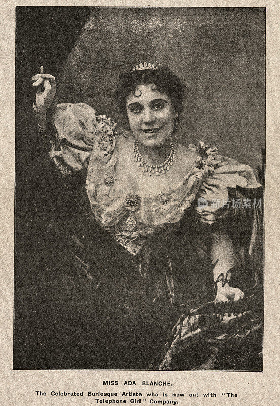 艾达·布兰奇，维多利亚时代的滑稽戏演员、演员和歌手，19世纪90年代