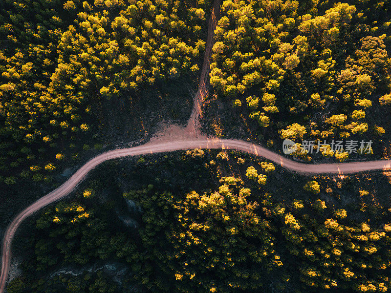 无人机俯瞰:通往蒙法尔科路人的道路