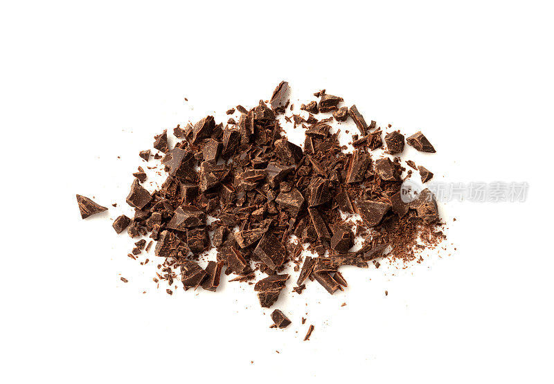 采购产品磨碎的巧克力堆分离，粉碎的巧克力刨花，碎屑，分散的薄片，可可粉