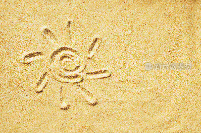 沙子上的太阳印记