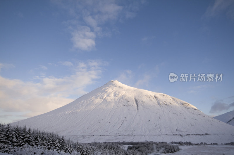 本多伦雪景，苏格兰高地