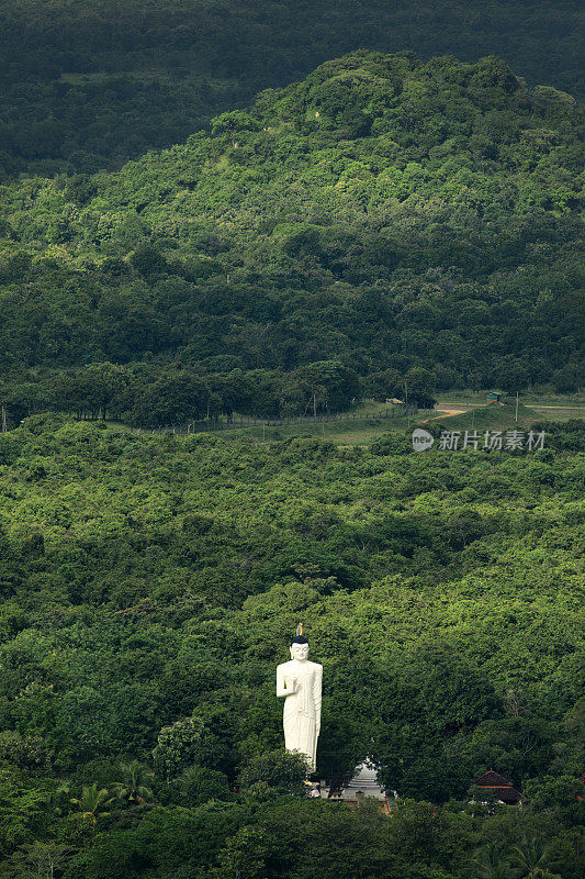 斯里兰卡西格里亚岩脚下的大佛雕像
