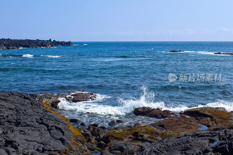 蓝色太平洋夏威夷海岸