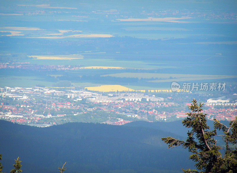 布莱肯山的全景图