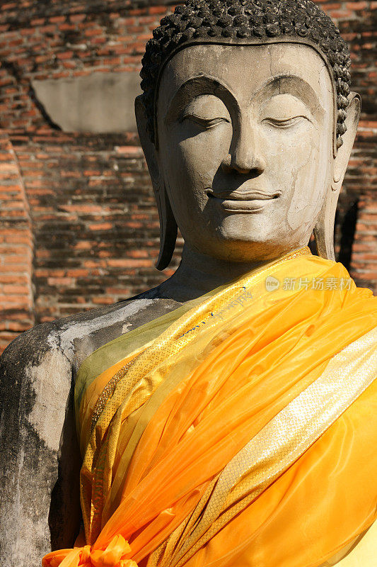 泰国大城府寺庙内的佛像