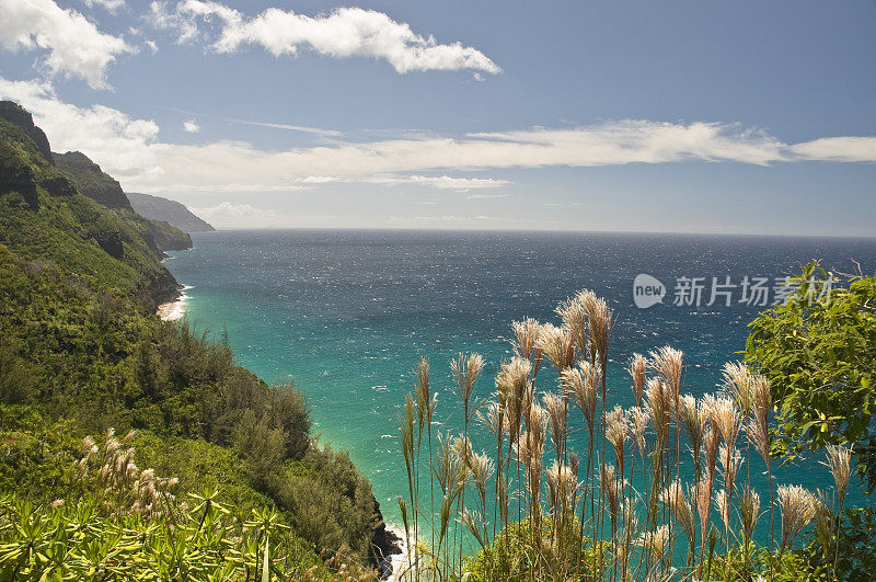 夏威夷考艾岛的纳帕里海岸