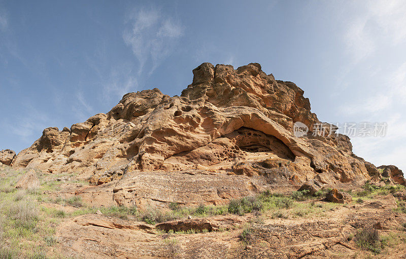 砂岩Bogdo山。