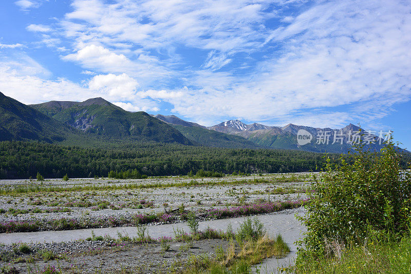 沿着格伦高速公路的阿拉斯加风景