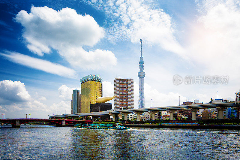 日本东京住田河和朝日天际线Skytree总部