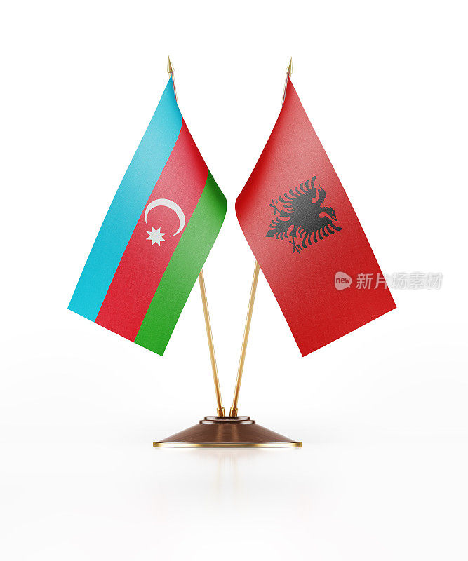 阿塞拜疆和阿尔巴尼亚的微型国旗