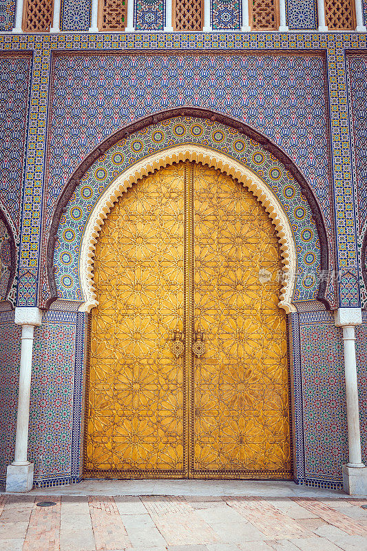 非洲摩洛哥非斯皇宫大门