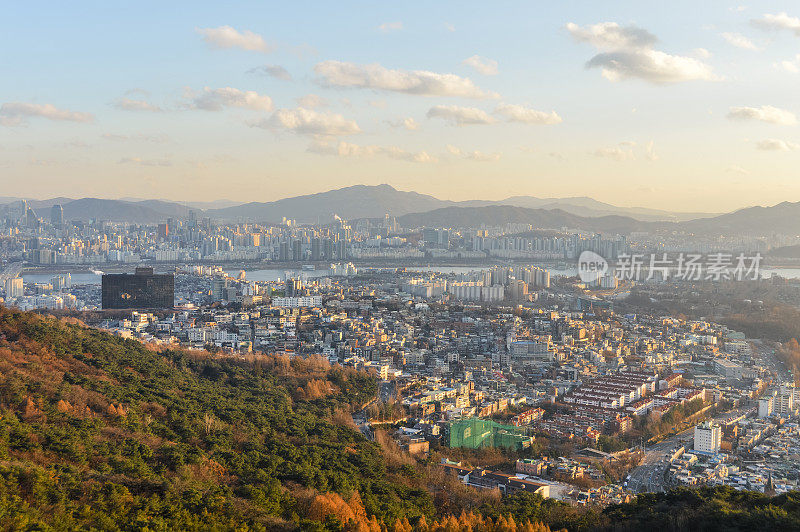 首尔的城市景观和城市天际线