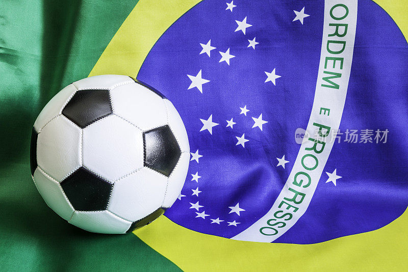 巴西国旗和足球冠军