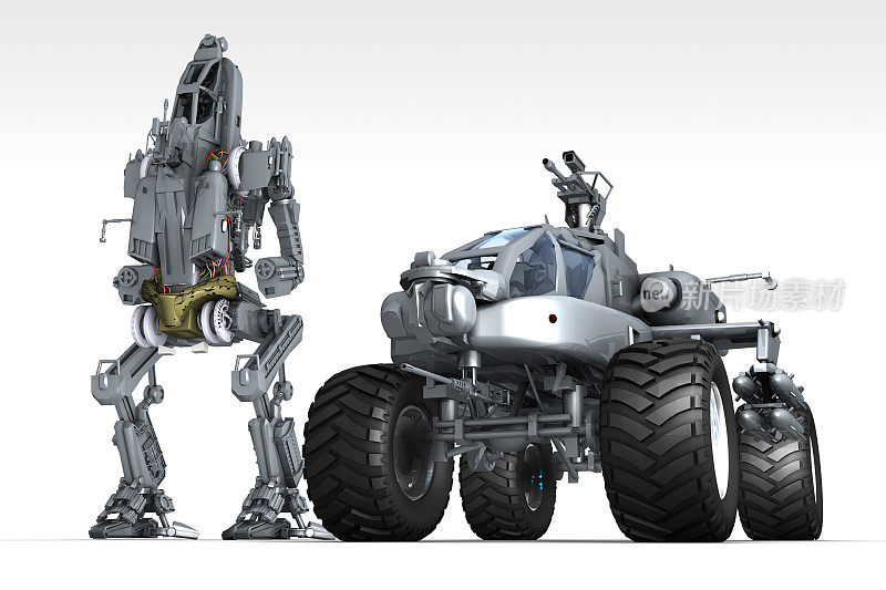 装甲卡车和机器人