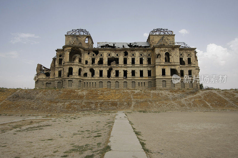 阿富汗喀布尔的废墟宫殿