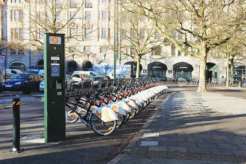 在瑞典马尔默的自行车租赁