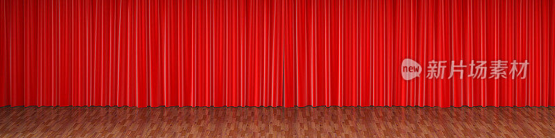 有红色窗帘的剧场舞台