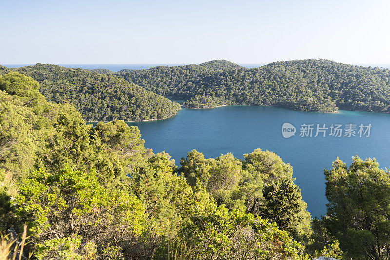 克罗地亚Mljet岛上的大湖