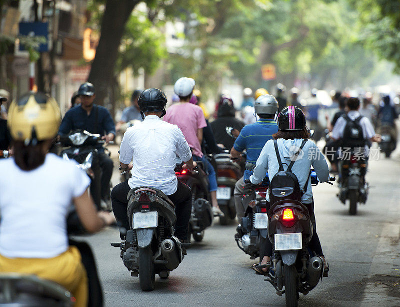 摩托车疯狂，日常生活，河内，越南北部。河内,