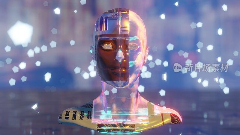 半机械人正盯着一个人工智能克隆密码