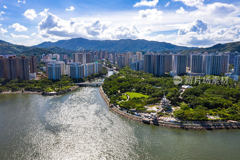 大埔市区住宅区鸟瞰图