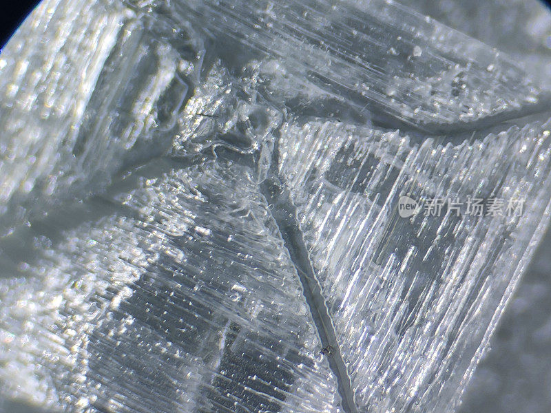 显微镜下观察盐晶体