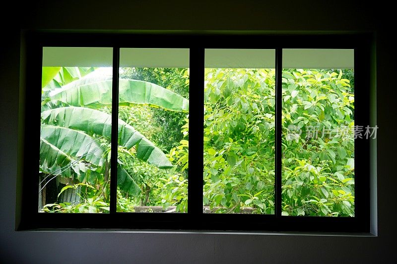 玻璃窗户建筑物室内景观特写