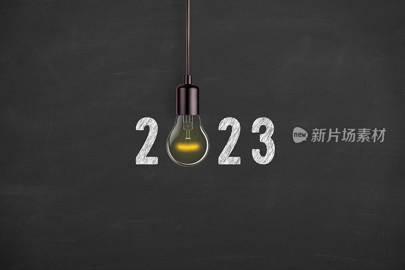 2023年新年黑板报背景创意概念