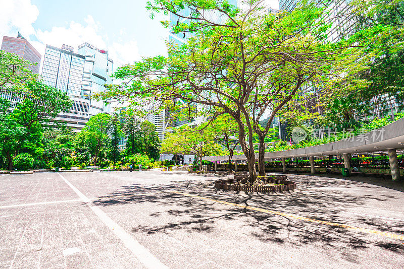 香港高楼的低角度拍摄。