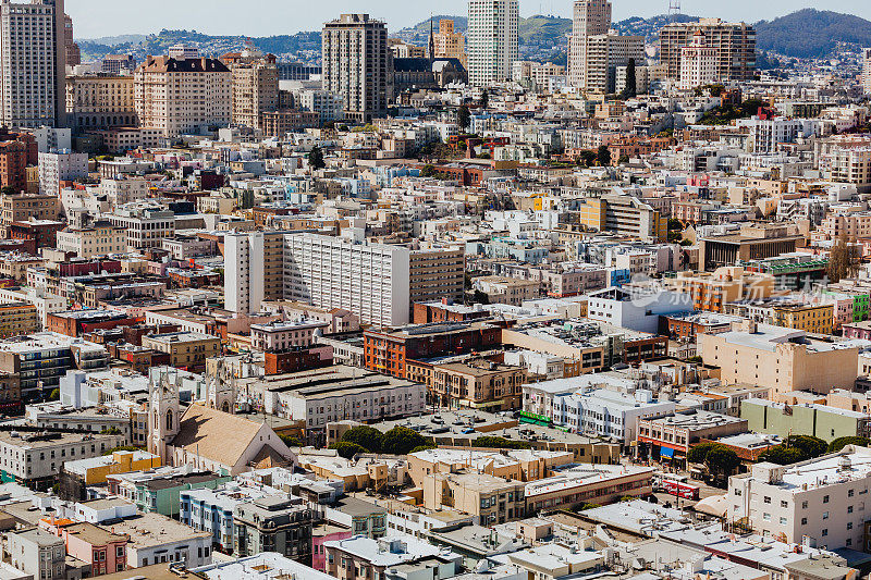 旧金山市区的城市景观