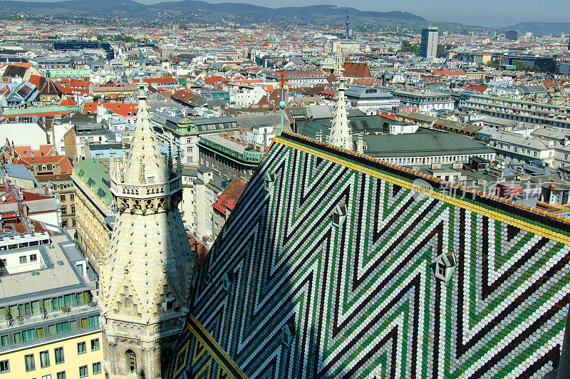 从圣斯蒂芬大教堂俯瞰维也纳