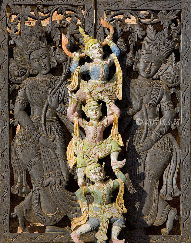 缅甸:宗教木雕