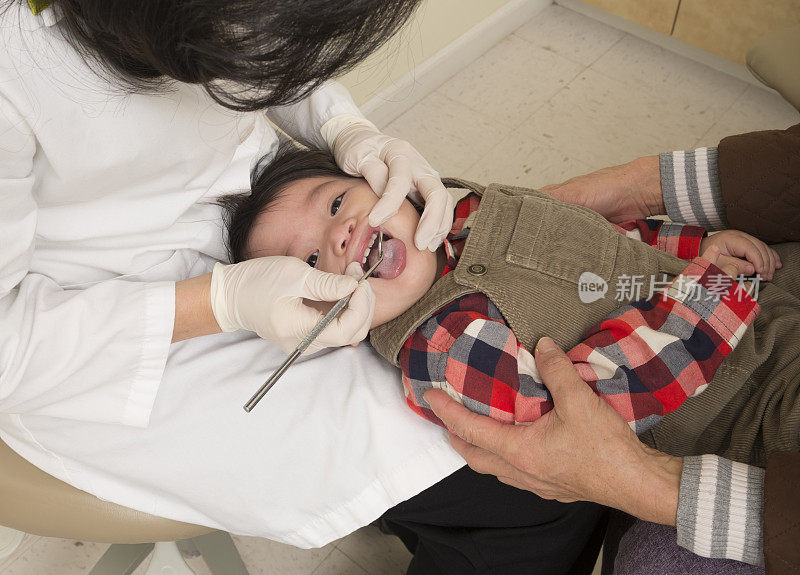 宝宝在看牙医