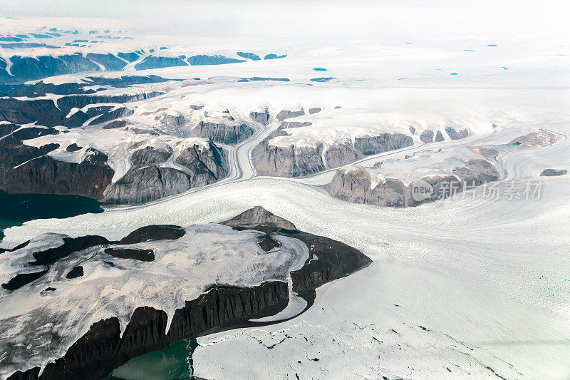 格陵兰岛鸟瞰图
